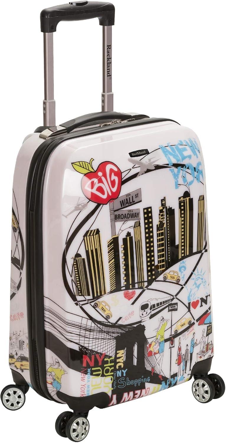 imageRockland Departure Hardside Spinner Wheel Luggage New York CarryOn 20Inch
