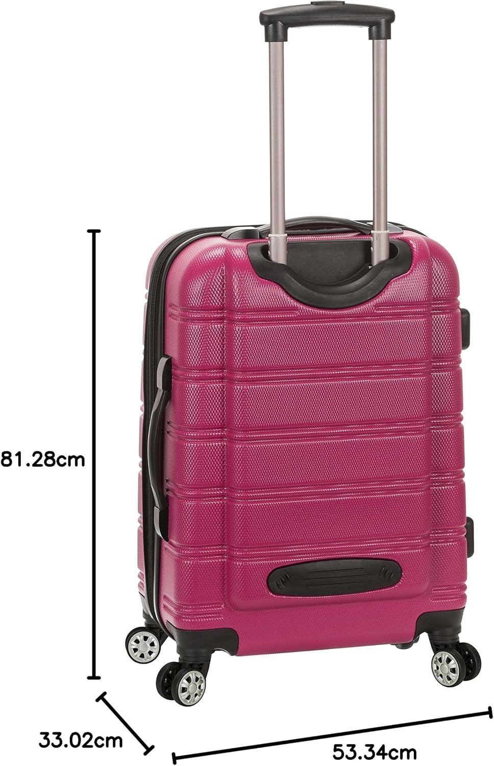 imageRockland Melbourne Hardside Expandable Spinner Wheel Luggage Magenta 2 Piece 20quot28quotMAGENTA