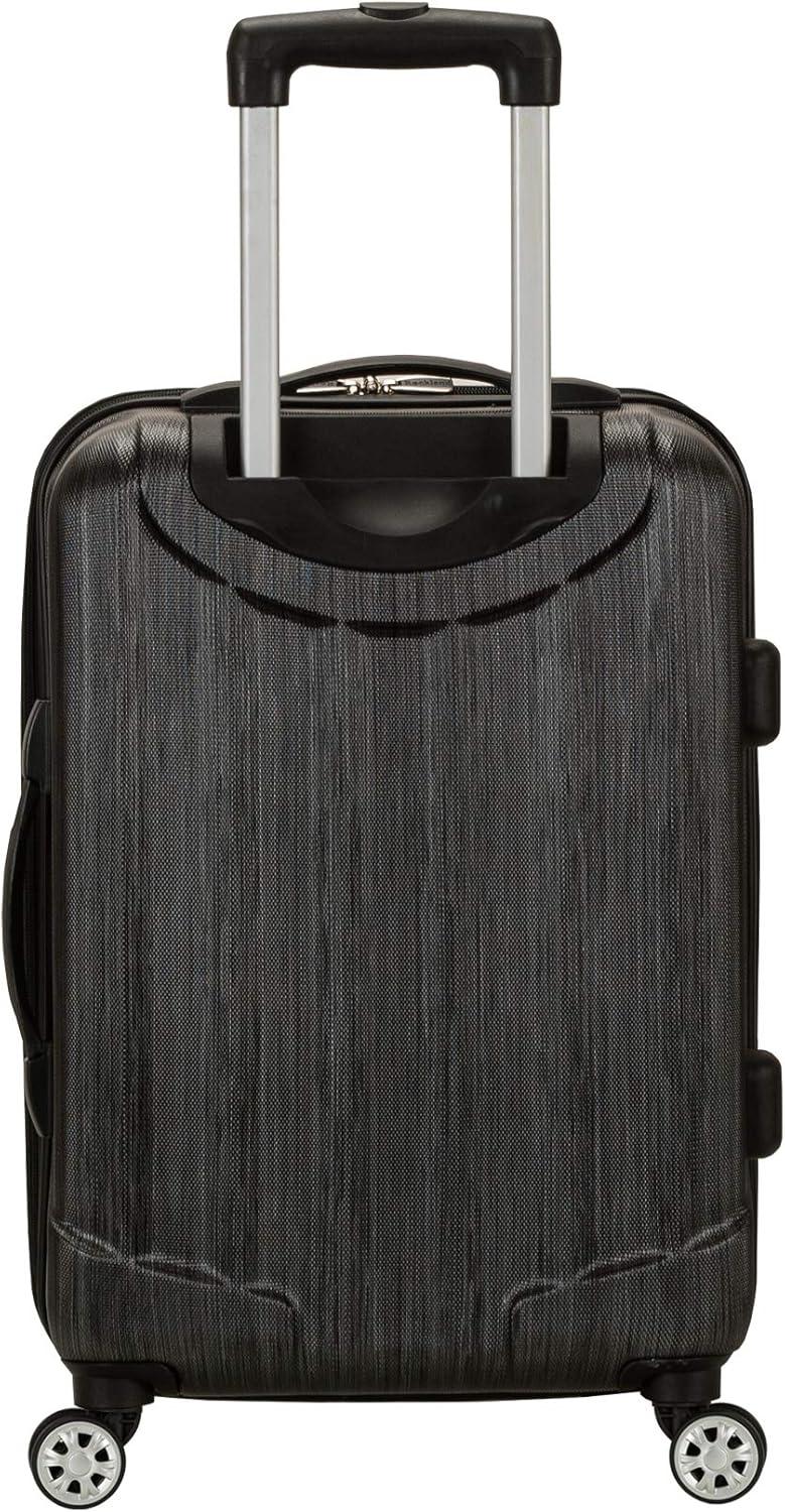 imageRockland Melbourne Hardside Expandable Spinner Wheel Luggage Metallic CarryOn 20InchMETALLIC
