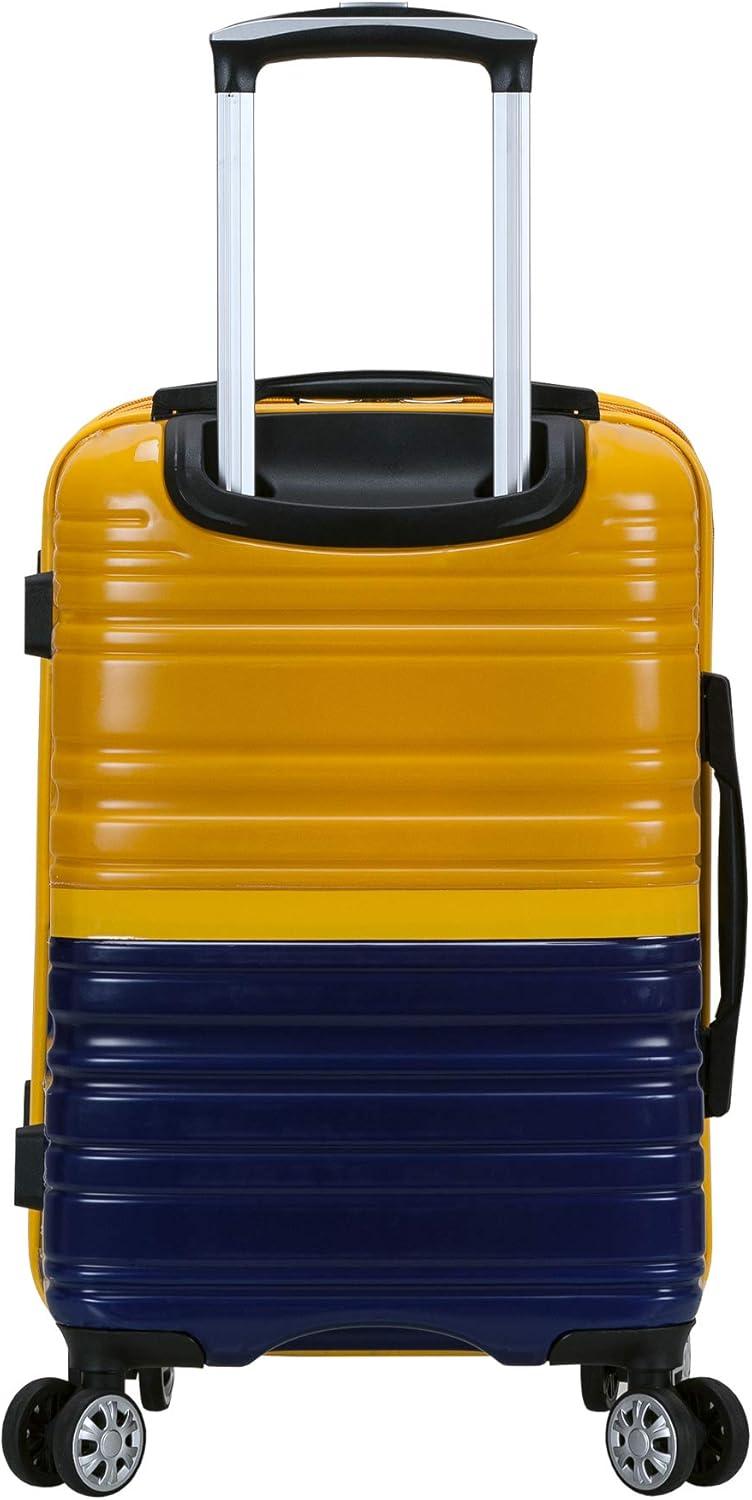 imageRockland Melbourne Hardside Expandable Spinner Wheel Luggage Two Tone Navy CarryOn 20Inch