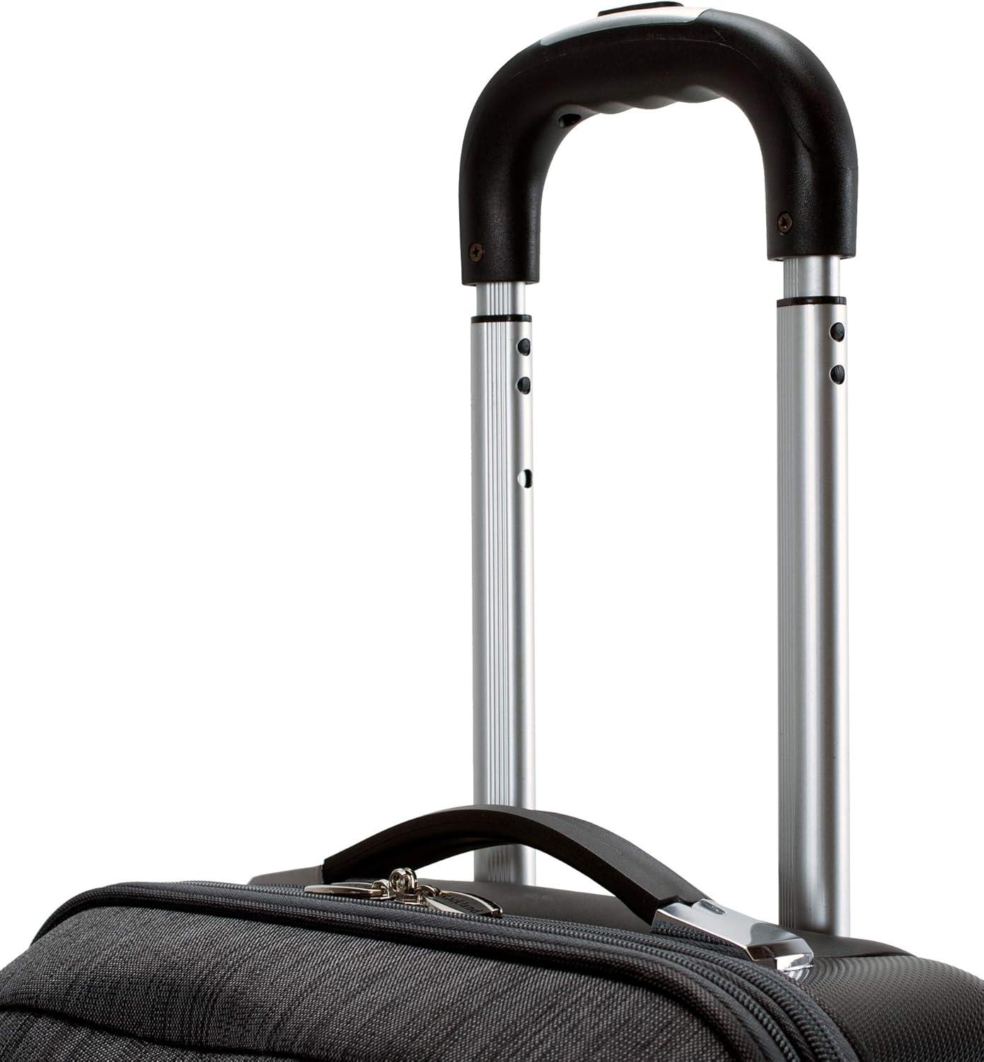 imageRockland Milan Hybrid Spinner Wheel Luggage set Grey 3Piece Set 202428 Brown F136BROWN