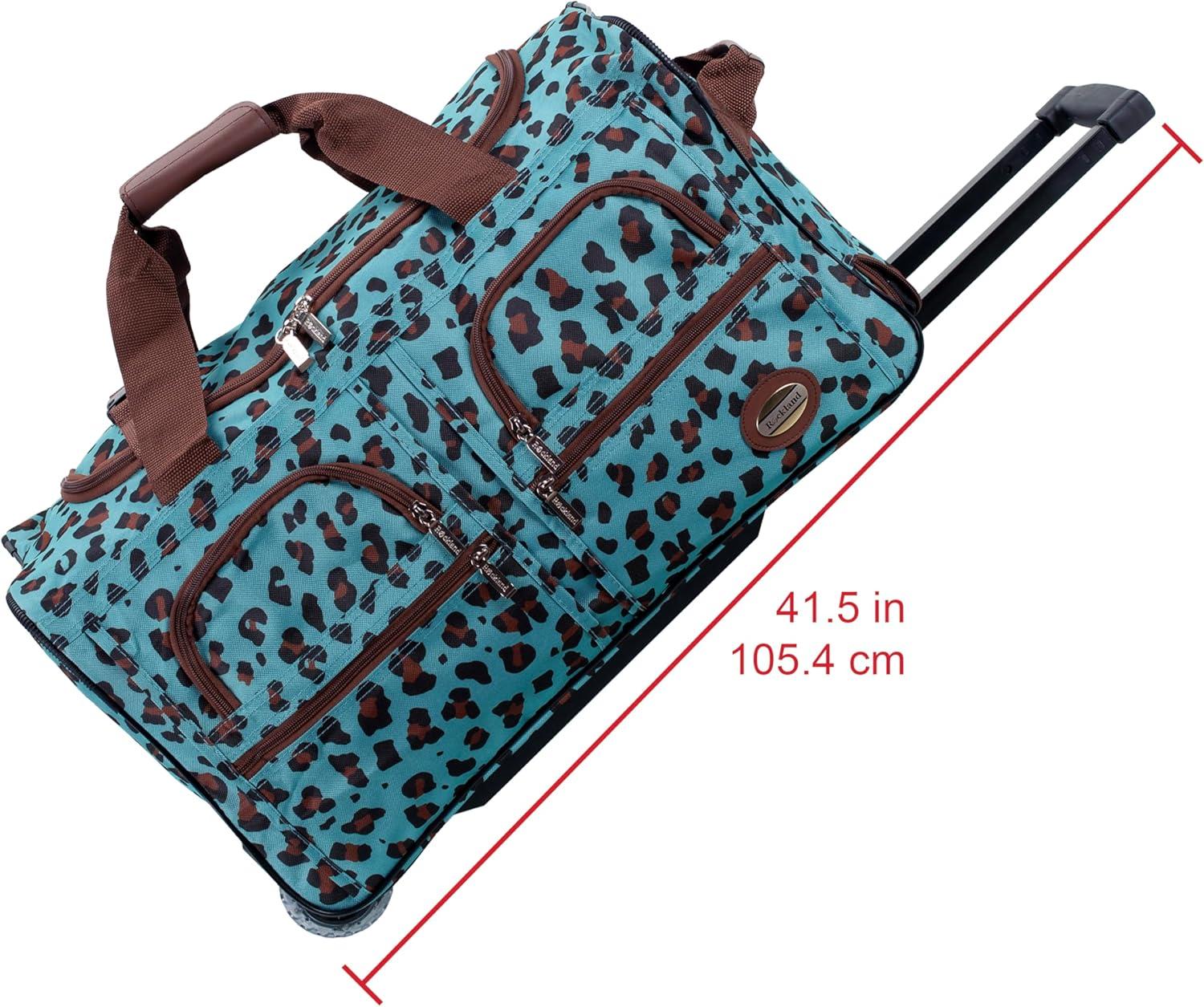 imageRockland Rolling Duffel BagBLUELEOPARD