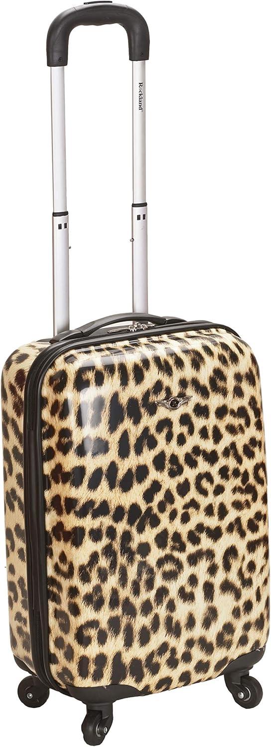 imageRockland Safari Hardside Spinner Wheel Luggage CAMO 3 Piece 20quot24quot28quotLeopard