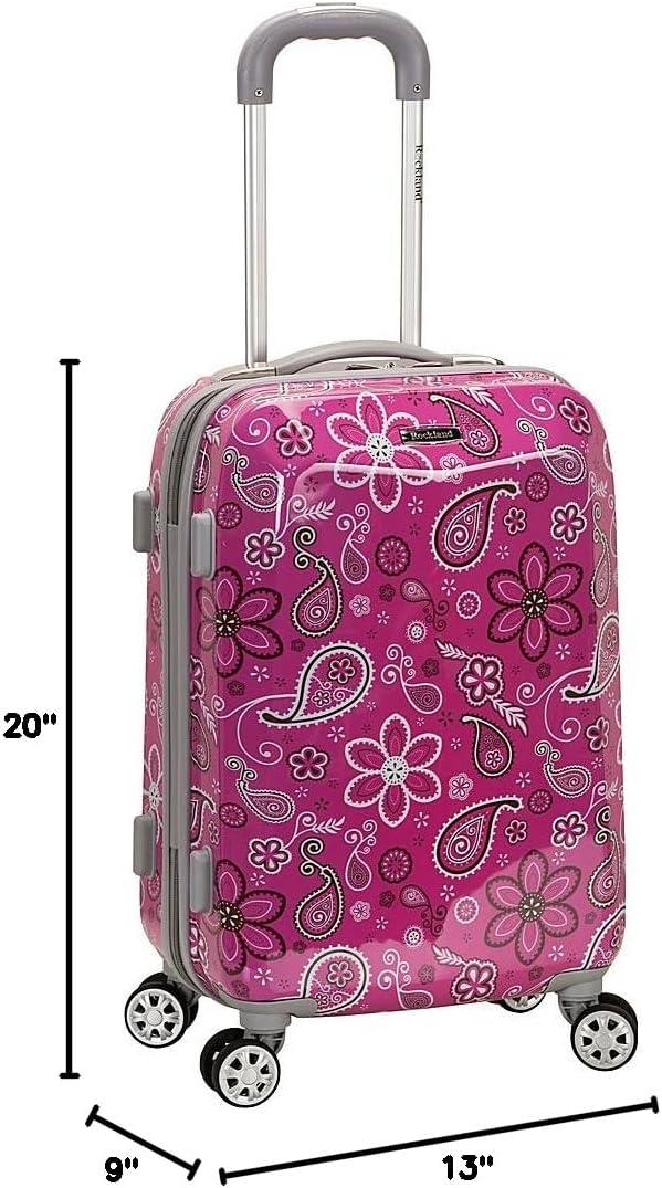 imageRockland Vision Hardside Spinner Wheel Luggage Bandana CarryOn 20Inch