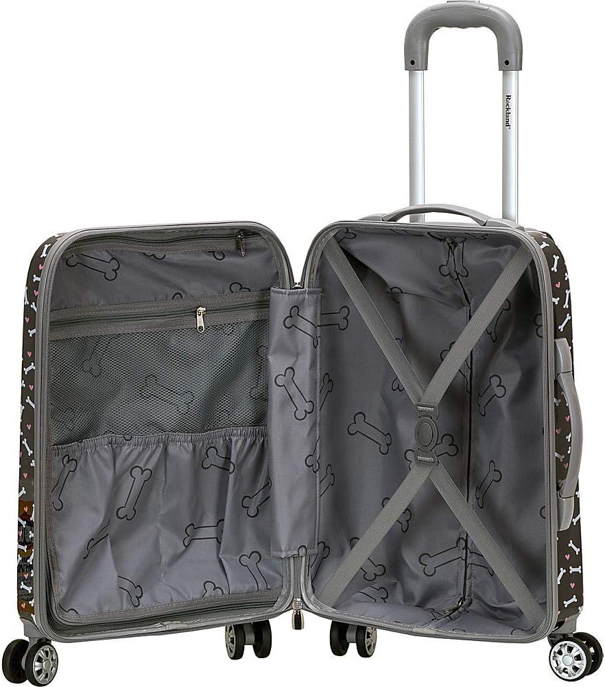 imageRockland Vision Hardside Spinner Wheel Luggage Bandana CarryOn 20Inch