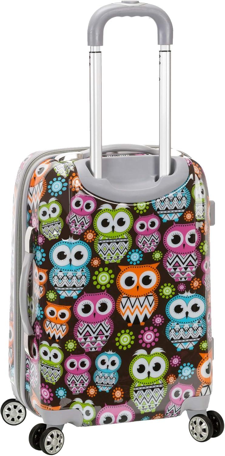 imageRockland Vision Hardside Spinner Wheel Luggage Owl CarryOn 20Inch F151OWL