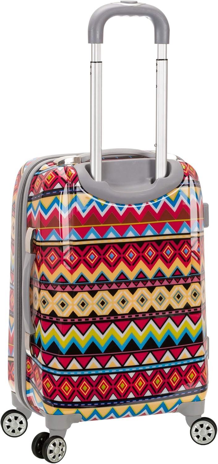 imageRockland Vision Hardside Spinner Wheel Luggage Tribal CarryOn 20Inch