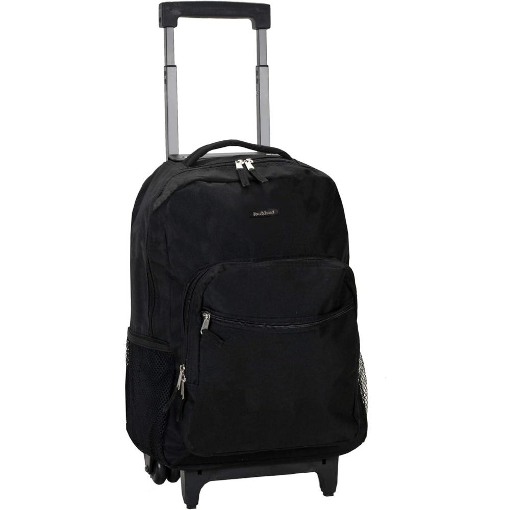 imageRockland Double Handle Rolling Backpack New Heart 17InchBLACK