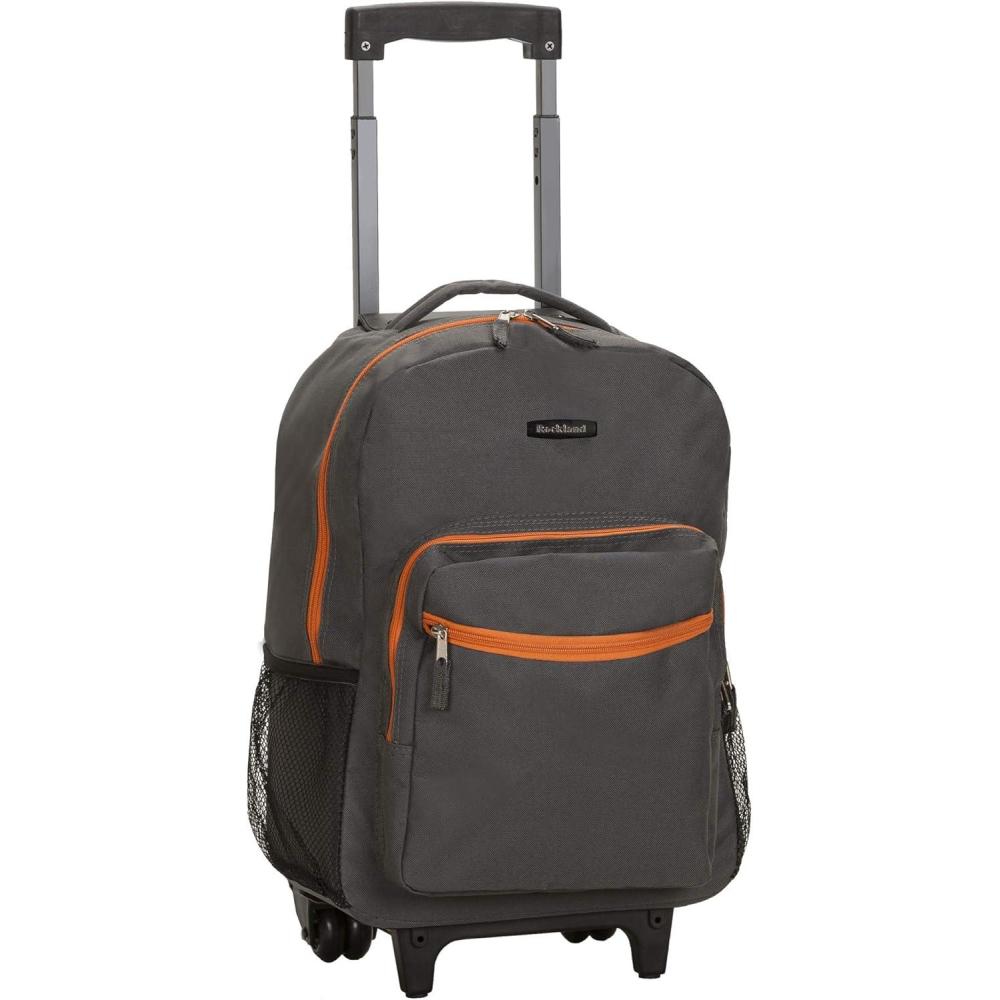 imageRockland Double Handle Rolling Backpack New Heart 17InchCHARCOAL