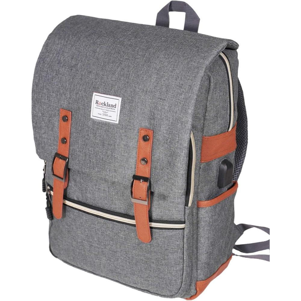 imageRockland Heritage USB Laptop Backpack Grey LargeGrey