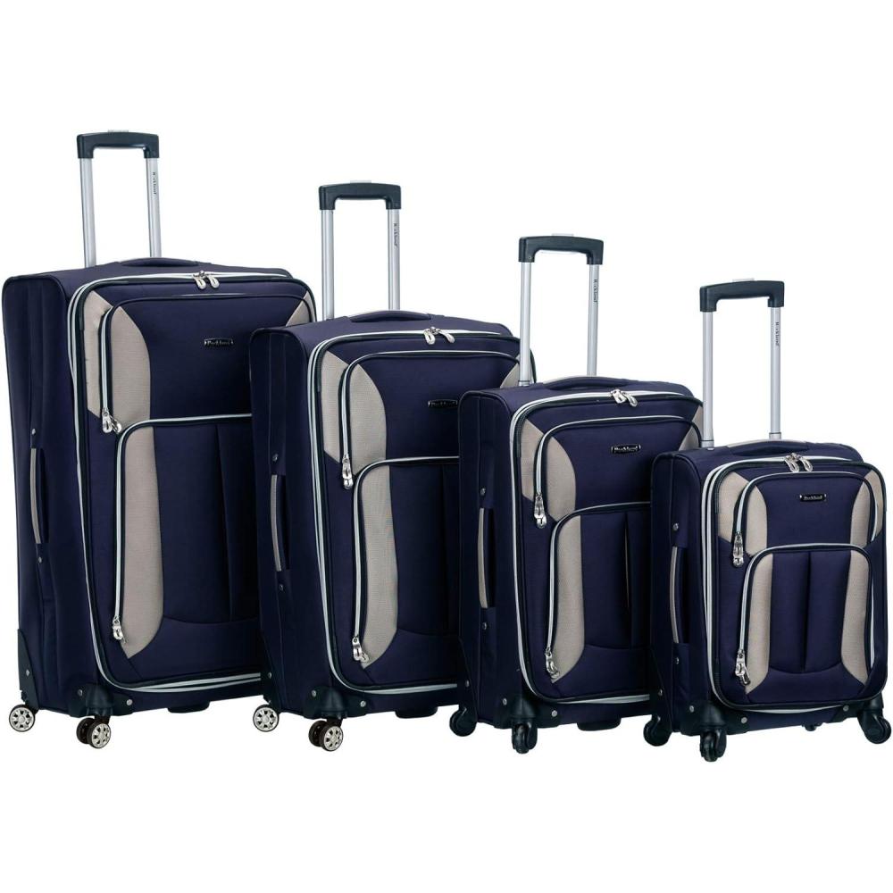 imageRockland Impact Softside Spinner Wheel Luggage Set Navy 4Piece Set 18222630Navy