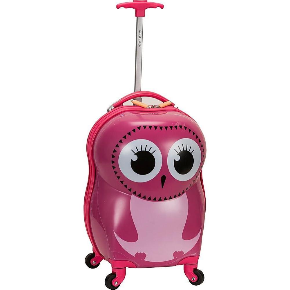 imageRockland Jr Kids My First Hardside Spinner LuggageTelescoping Handles Shark CarryOn 19InchOwl
