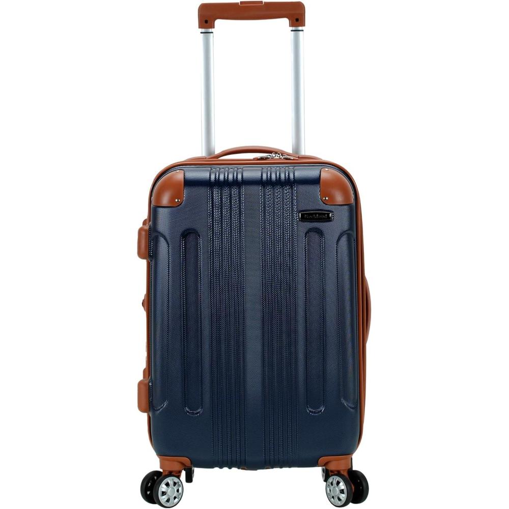 imageRockland London Hardside Spinner Wheel Luggage Orange CarryOn 20InchBlue