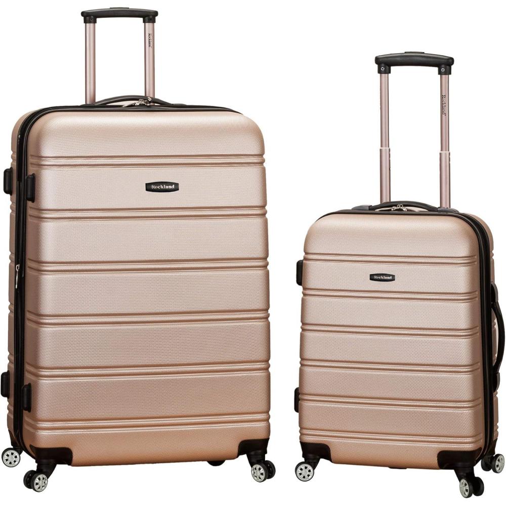 imageRockland Melbourne Hardside Expandable Spinner Wheel Luggage Champagne 2 Piece 20quot28quotCHAMPAGNE