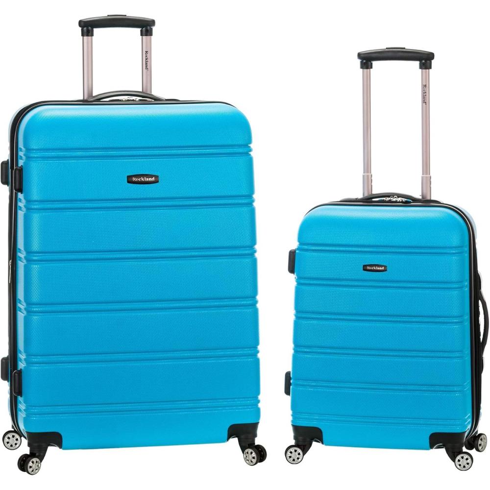 imageRockland Melbourne Hardside Expandable Spinner Wheel Luggage Champagne 2 Piece 20quot28quotTURQUOISE