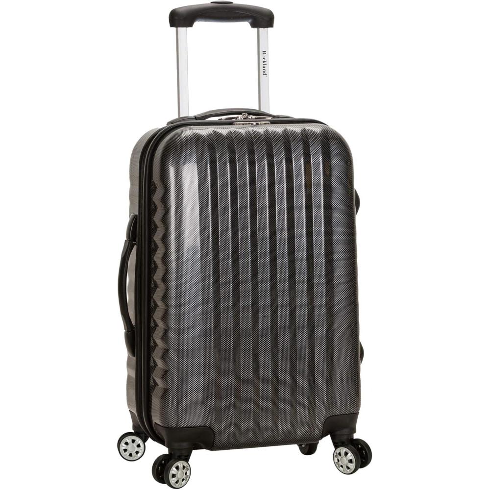 imageRockland Melbourne Hardside Expandable Spinner Wheel Luggage Charcoal CarryOn 20InchCARBON