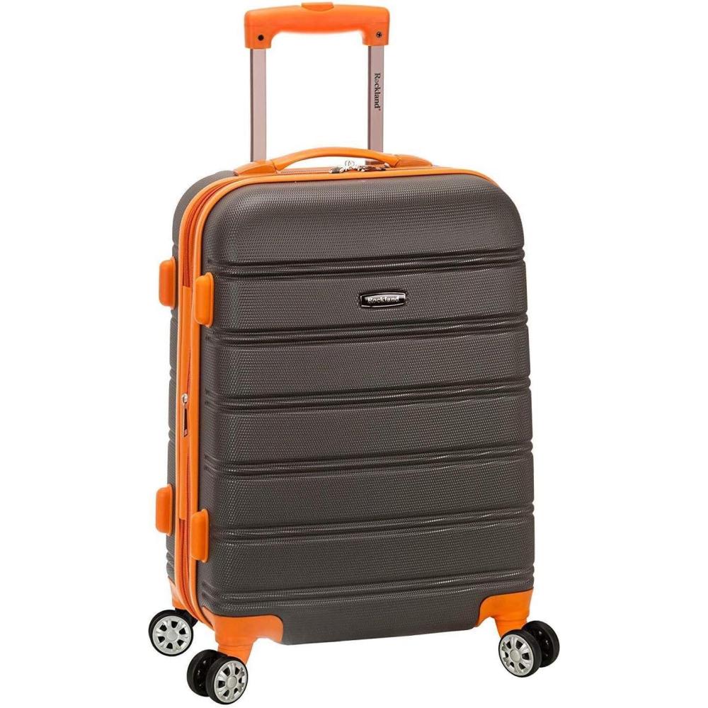 imageRockland Melbourne Hardside Expandable Spinner Wheel Luggage Charcoal CarryOn 20InchCHARCOAL