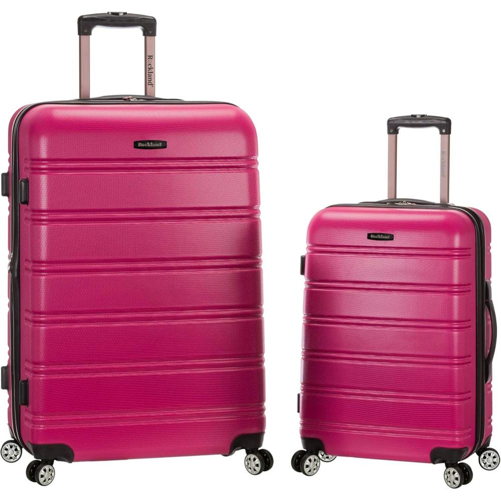 imageRockland Melbourne Hardside Expandable Spinner Wheel Luggage Magenta 2 Piece 20quot28quotMAGENTA