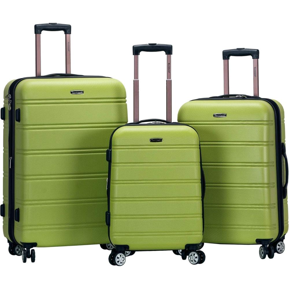 imageRockland Melbourne Hardside Expandable Spinner Wheel Luggage Mint 3Piece Set 202428LIME