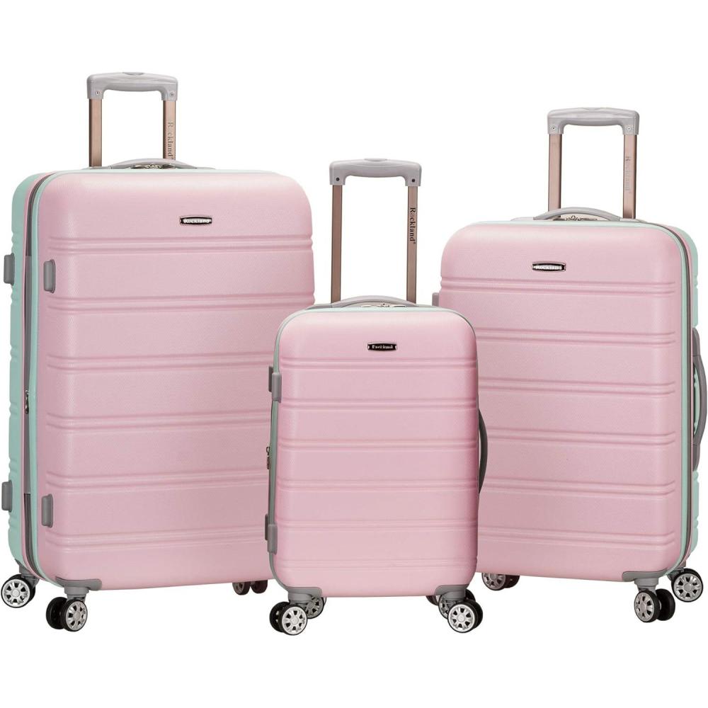 imageRockland Melbourne Hardside Expandable Spinner Wheel Luggage Mint 3Piece Set 202428MINT