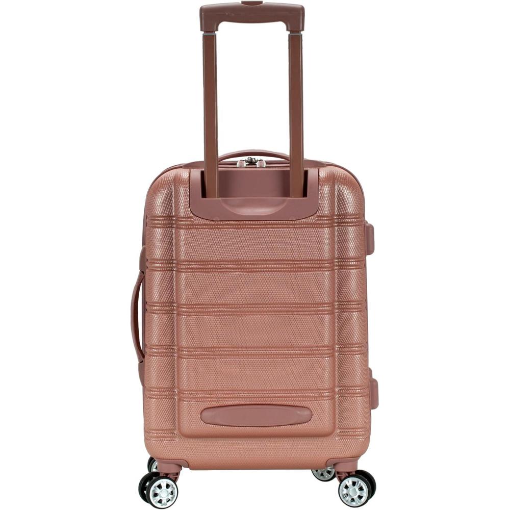 imageRockland Melbourne Hardside Spinner Wheel Luggage Rosegold CarryOn 20InchROSEGOLD
