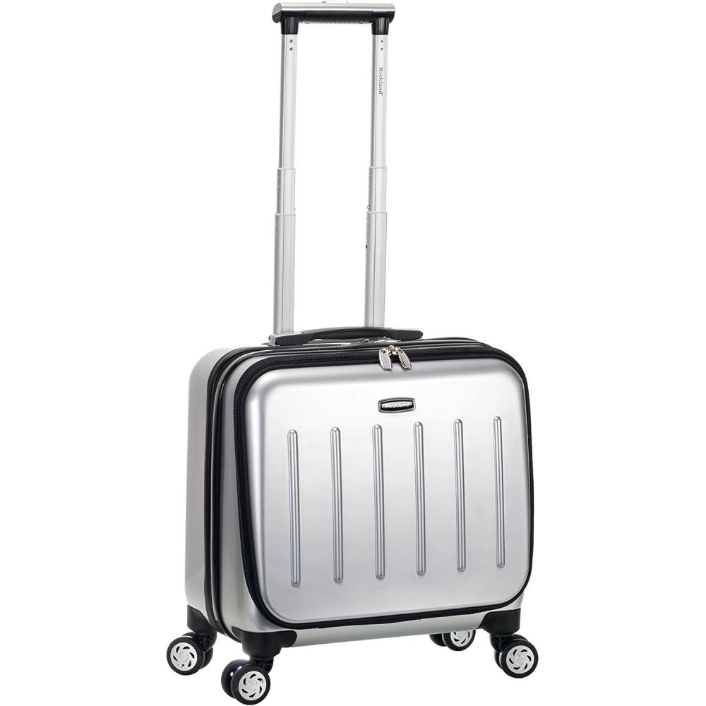 imageRockland Revolution Hardside Rolling Computer Case Blue CarryOn 17InchSilver