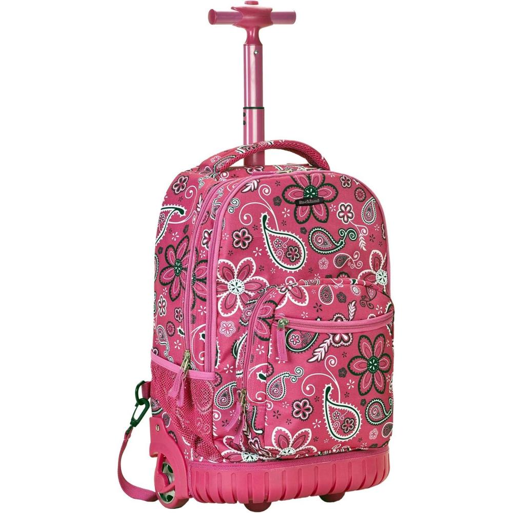 imageRockland Single Handle Rolling Backpack Peace 19Inch R02PEACEBANDANA