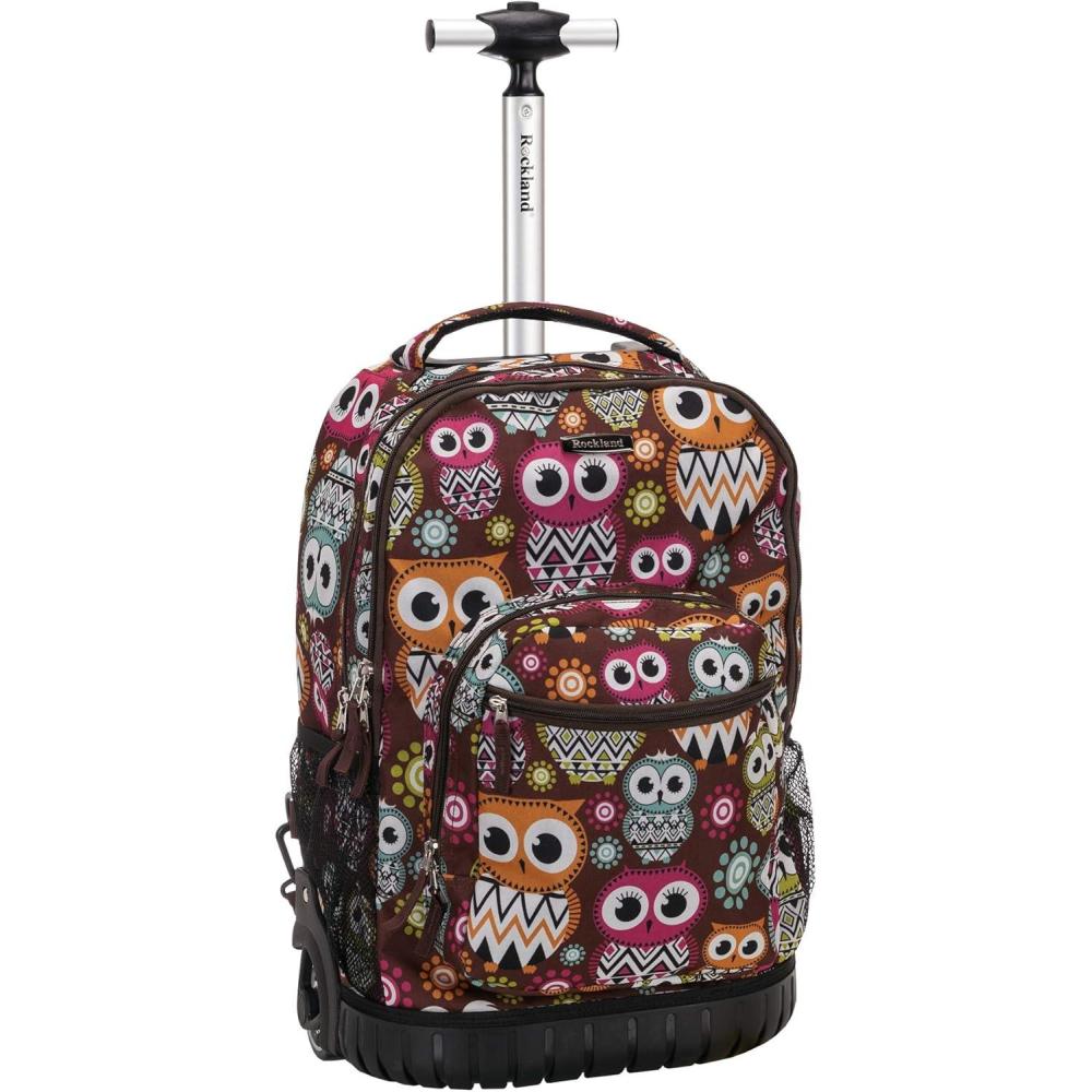 imageRockland Single Handle Rolling Backpack Peace 19Inch R02PEACEOWL
