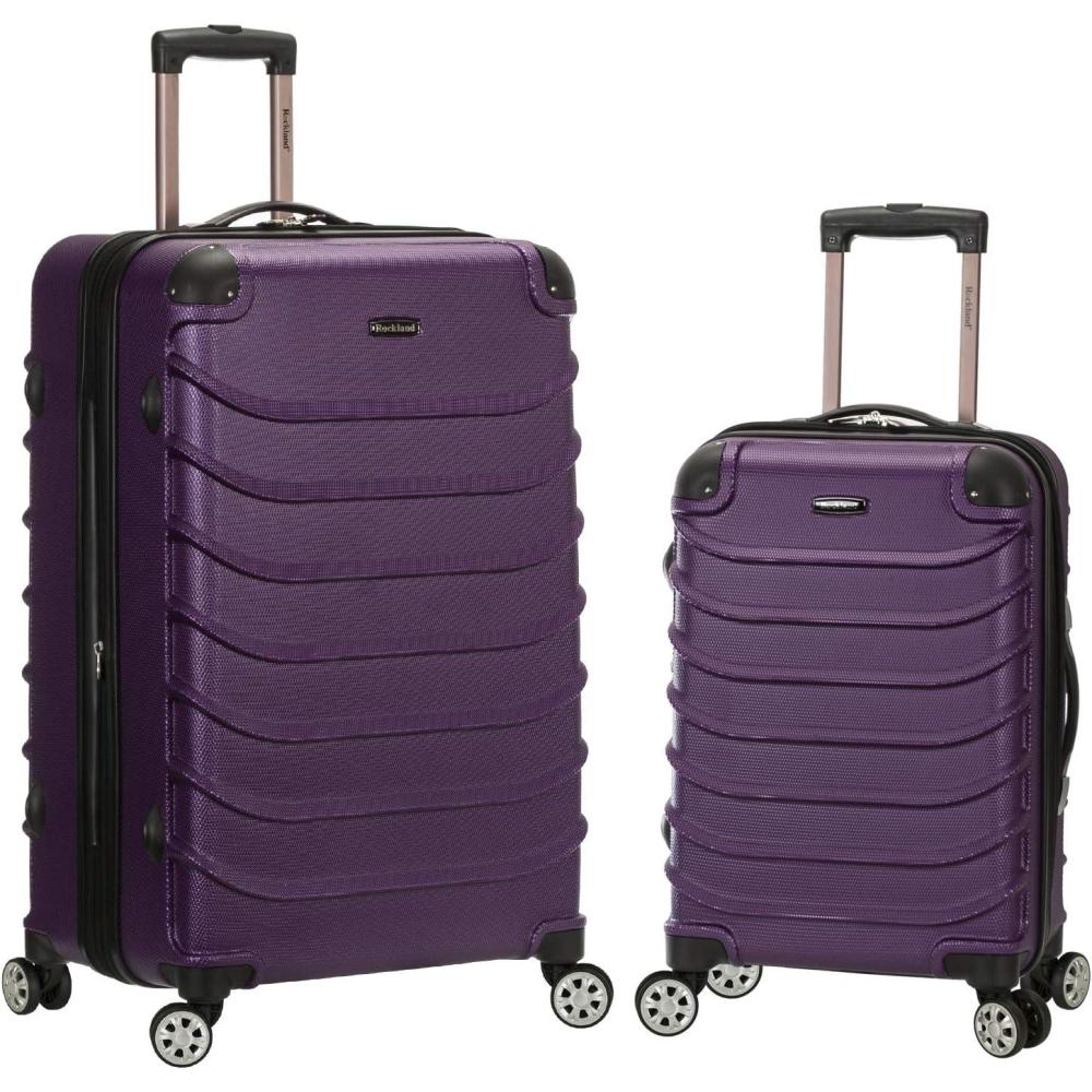 imageRockland Speciale Hardside 2Piece Expandable Spinner Luggage Set Orange 2Piece Set 2028Purple