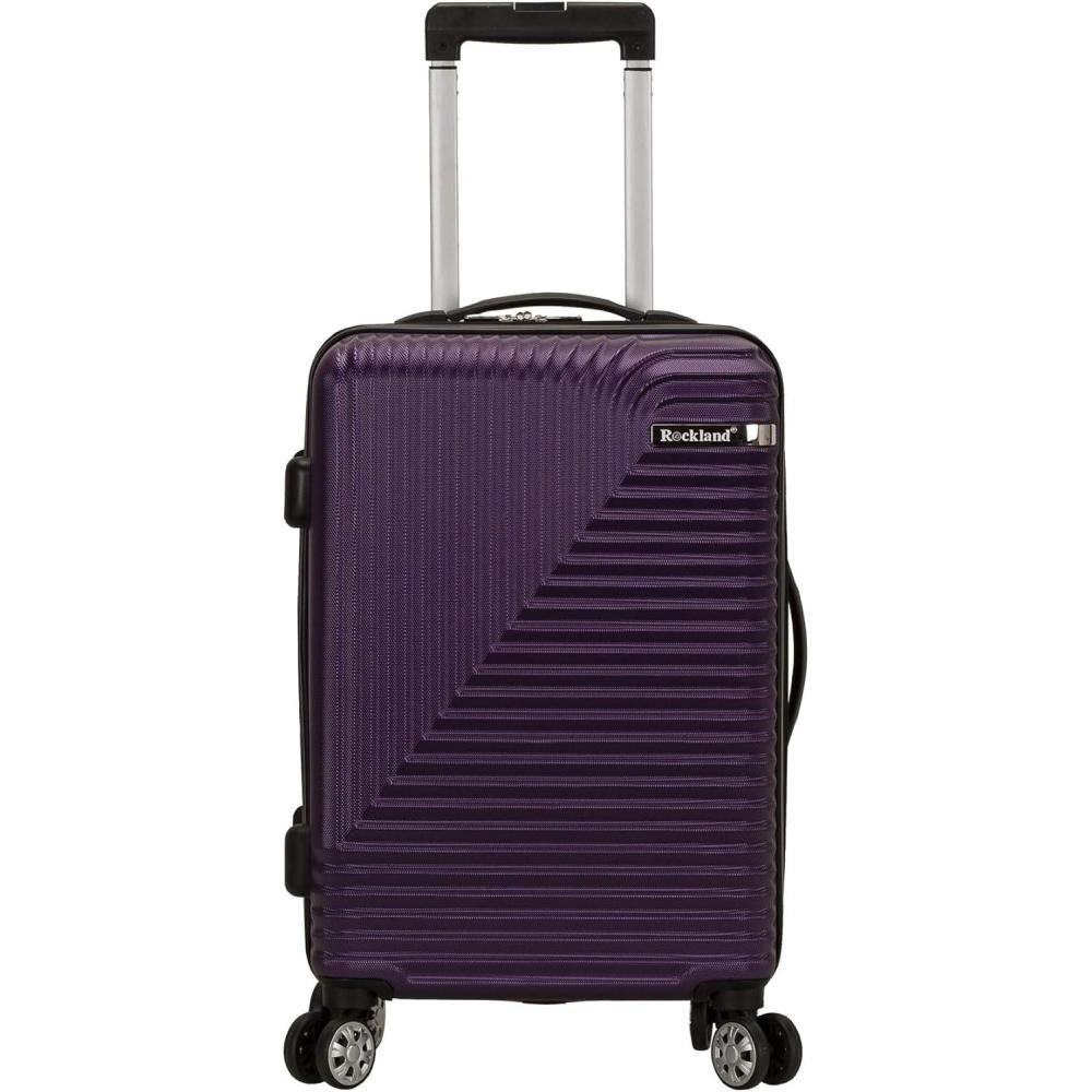 imageRockland Star Trail Hardside Spinner Wheel Luggage Purple 2Piece Set 2028Purple