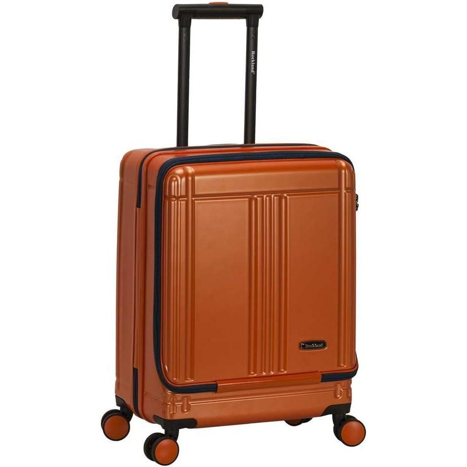imageRockland Tokyo Hardside Laptop CarryOn Spinner Luggage Navy CarryOn 19InchOrange