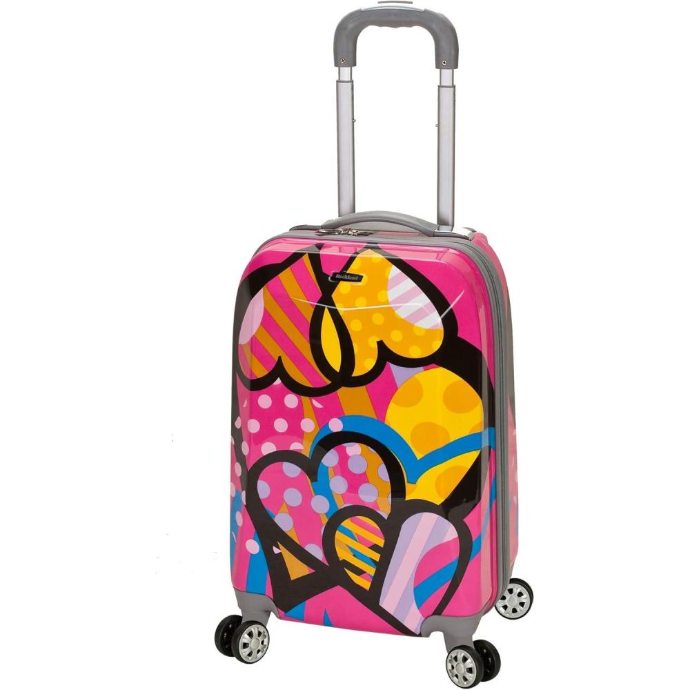 imageRockland Vision Hardside Spinner Wheel Luggage Love CarryOn 20InchAssortedMulticolor