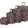 Rockland Fashion Softside Upright Luggage Set,Expandable, Orange, 2-Piece (14/19)(Giraffe)