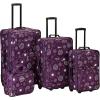 Rockland Fashion Softside Upright Luggage Set,Expandable, Orange, 2-Piece (14/19)(Purple Pearl)