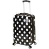 Rockland Laguna Beach Hardside Spinner Wheel Luggage, Black Dot, Carry-On 20-Inch(Black Dot)