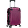 Rockland London Hardside Spinner Wheel Luggage, Navy, 3-Piece Set (20/24/28)(Pink)