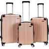 Rockland London Hardside Spinner Wheel Luggage, Orange, Carry-On 20-Inch(Beige)