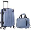 Rockland London Hardside Spinner Wheel Luggage, Orange, Carry-On 20-Inch(Blue)