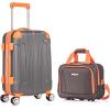 Rockland London Hardside Spinner Wheel Luggage, Orange, Carry-On 20-Inch(Grey)