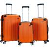 Rockland London Hardside Spinner Wheel Luggage, Orange, Carry-On 20-Inch(Orange)