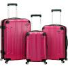 Rockland London Hardside Spinner Wheel Luggage, Orange, Carry-On 20-Inch(Pink)