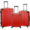 Rockland London Hardside Spinner Wheel Luggage, Orange, Carry-On 20-Inch(Red)