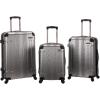 Rockland London Hardside Spinner Wheel Luggage, Orange, Carry-On 20-Inch(Silver)