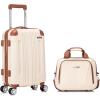 Rockland London Hardside Spinner Wheel Luggage, Orange, Carry-On 20-Inch(White)
