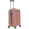 Rockland London Hardside Spinner Wheel Luggage, Rosegold, Carry-On 20-Inch(Pink)