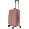 Rockland London Hardside Spinner Wheel Luggage, Rosegold, Carry-On 20-Inch(Pink)