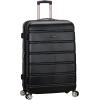 Rockland Melbourne Hardside Expandable Spinner Wheel Luggage, Mint, 3-Piece Set (20/24/28)(BLACK)