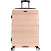 Rockland Melbourne Hardside Expandable Spinner Wheel Luggage, White, Checked-Large 28-Inch(CHAMPAGNE)