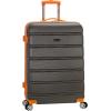 Rockland Melbourne Hardside Expandable Spinner Wheel Luggage, White, Checked-Large 28-Inch(CHARCOAL)