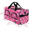 Rockland Rolling Duffel Bag, Pink Dot, 22″